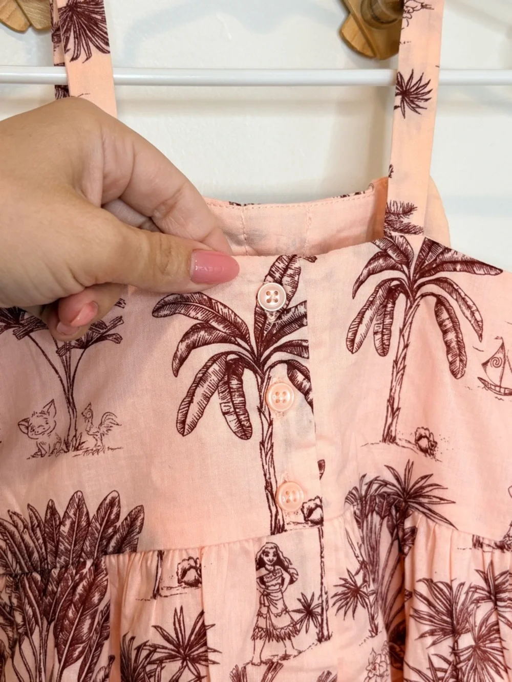 JANIE AND JACK Disney Moana Palm Toile Dress